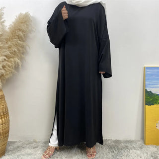 6809# 【Only Top Split Dress】Latest Women Split Dress Classy Fashion Solid Color Modesty Closed Abaya