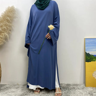 6809# 【Only Top Split Dress】Latest Women Split Dress Classy Fashion Solid Color Modesty Closed Abaya