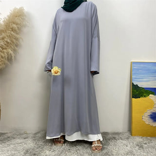 6809# 【Only Top Split Dress】Latest Women Split Dress Classy Fashion Solid Color Modesty Closed Abaya