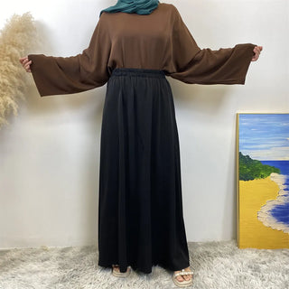 6809# 【Only Top Split Dress】Latest Women Split Dress Classy Fashion Solid Color Modesty Closed Abaya