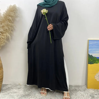 6809# 【Only Top Split Dress】Latest Women Split Dress Classy Fashion Solid Color Modesty Closed Abaya