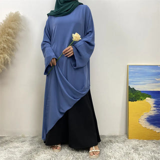 6809# 【Only Top Split Dress】Latest Women Split Dress Classy Fashion Solid Color Modesty Closed Abaya