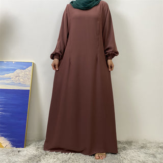 6822# Latest Women Design Popular Soft Nida Convenience 2 Front Zippers Breastfeeding Clothes Simplicity Loose Long Dress