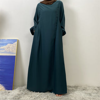 6822# Latest Women Design Popular Soft Nida Convenience 2 Front Zippers Breastfeeding Clothes Simplicity Loose Long Dress