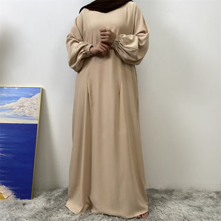 6822# Latest Women Design Popular Soft Nida Convenience 2 Front Zippers Breastfeeding Clothes Simplicity Loose Long Dress