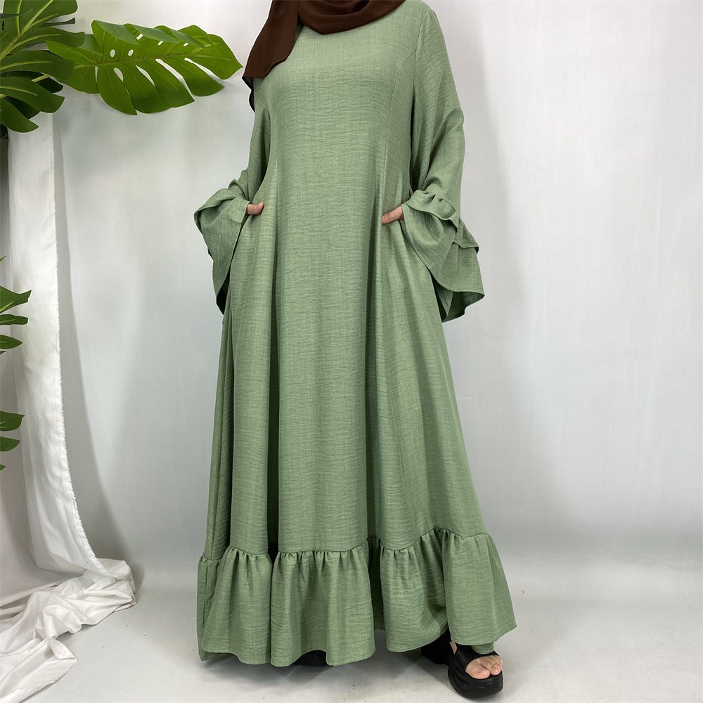 6896# Ramadan Muslim Maxi Dress with Pockets Side Pleated Design Elega CHAOMENG-HK Ramadan & Eid Dresses for Girls 6896# Ramadan Muslim Maxi Dress with Pockets Side Pleated Design Elega CHAOMENG-HK Ramadan & Eid Dresses for Girls