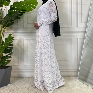 8013#Elegant Wedding  Fashion Lace Party Long Dress CHAOMENG MUSLIM SHOP muslim abaya dress