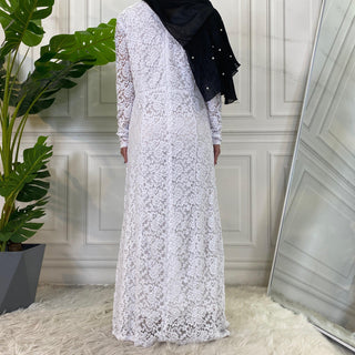 8013#Elegant Wedding  Fashion Lace Party Long Dress CHAOMENG MUSLIM SHOP muslim abaya dress