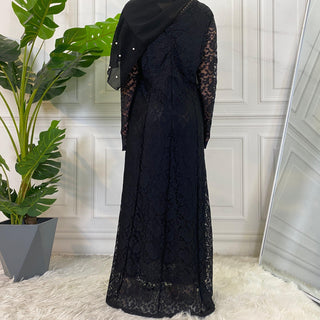 8013#Elegant Wedding  Fashion Lace Party Long Dress CHAOMENG MUSLIM SHOP muslim abaya dress