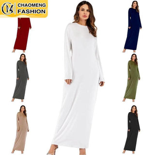 9099#Modal Cotton Jersey hight quality latest abaya designs CHAOMENG MUSLIM SHOP muslim abaya dress