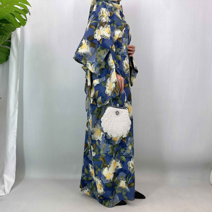 1475# Free Hijab Modest Set  | Batwing Sleeve Cover Up with Pockets Muslim Dress Viral TikTok | Ramadan Eid Modest Kaftan Abaya