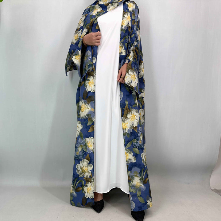 1475# Free Hijab Modest Set  | Batwing Sleeve Cover Up with Pockets Muslim Dress Viral TikTok | Ramadan Eid Modest Kaftan Abaya