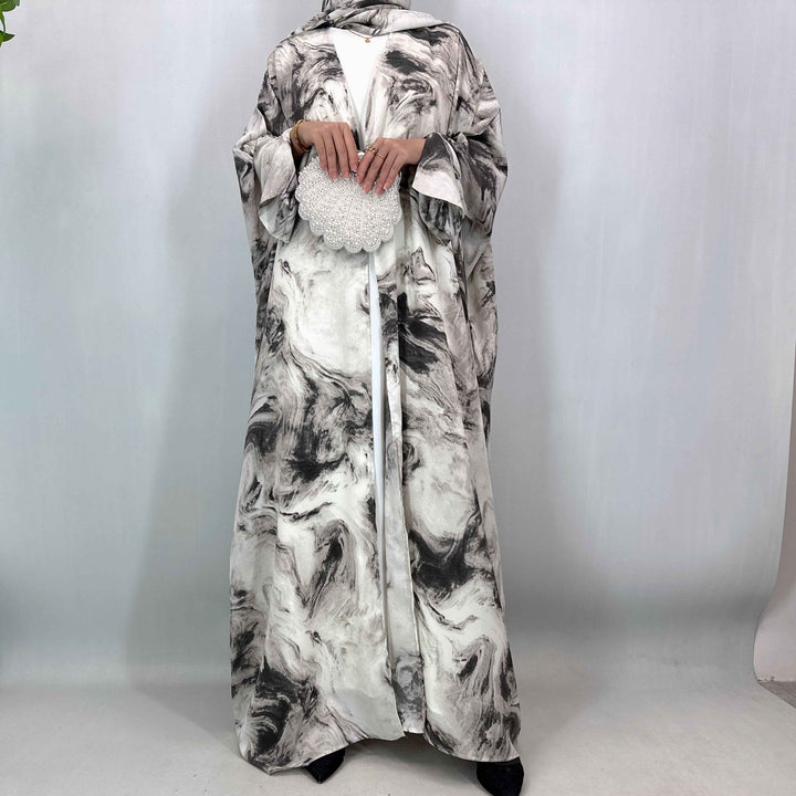 1476# Free Hijab Modest Set  | Batwing Sleeve Cover Up with Pockets Muslim Dress Viral TikTok | Ramadan Eid Modest Kaftan Abaya