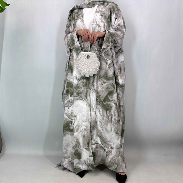 1476# Free Hijab Modest Set  | Batwing Sleeve Cover Up with Pockets Muslim Dress Viral TikTok | Ramadan Eid Modest Kaftan Abaya